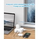 thumbnail image 5 of Multicontacto USB C Enchufe Plano, Electrica Regleta de enchufes 1.5 M con 8 Salidas CA y 4 Puertos USB (2 USB C), protección de 1700 Julios para el hogar, Elementos Esenciales de la Oficina, 5 of 5