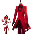 thumbnail image 3 of Disfraz de Alastor Cosplay Hazzbin Cos Hotel Fantasia para mujer adulta, uniforme, chaqueta, pantalones, trajes de fantasía, traje de carnaval de Halloween, 3 of 5
