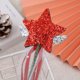 thumbnail image 5 of Vogacara Varita de fiesta temática Simple a la moda, borlas de vestir brillantes con cintas, varita de hada exquisita para niña encantadora, rojo Juguetes Vogacara FN010387-03B, 5 of 6