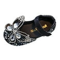 thumbnail image 1 of NOKIO Girls Dance Shoes Princess Performance Spring Summer Sparkly 𝖱hinestone Pearl Sequin Bow Hook-Loop Comfortable Flats for Little Girls, 1 of 6
