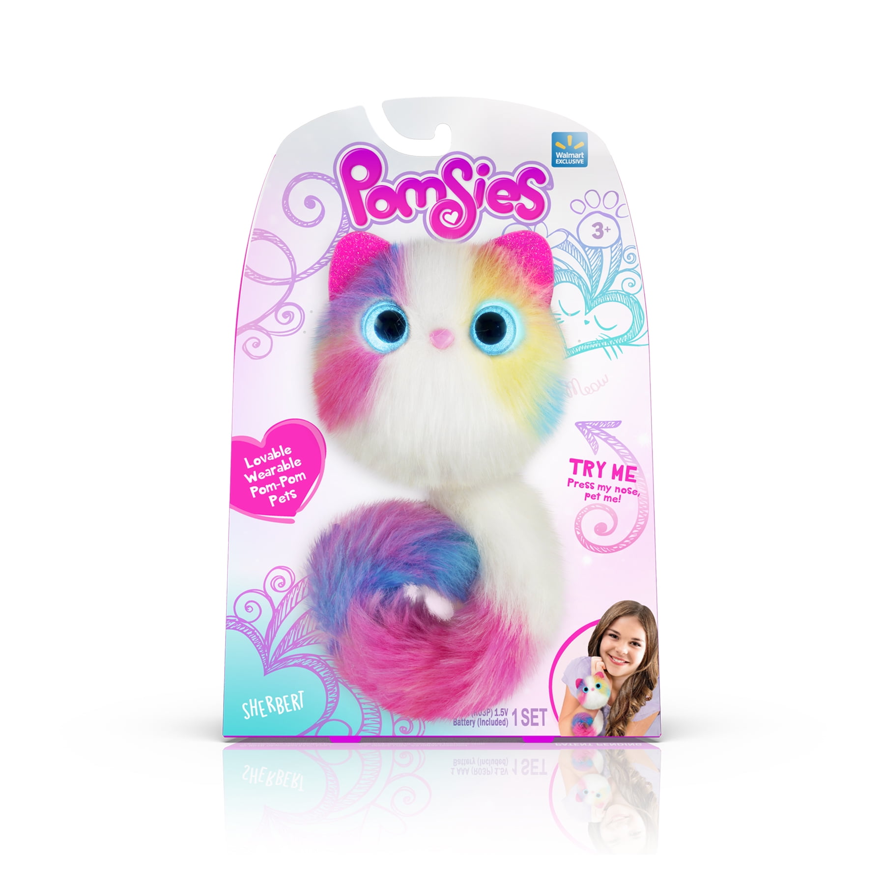 Details about   Pomsies Lumies Dazzle Gogo Rainbow Charged Pom Pom Pets Pink Face Free Ship 