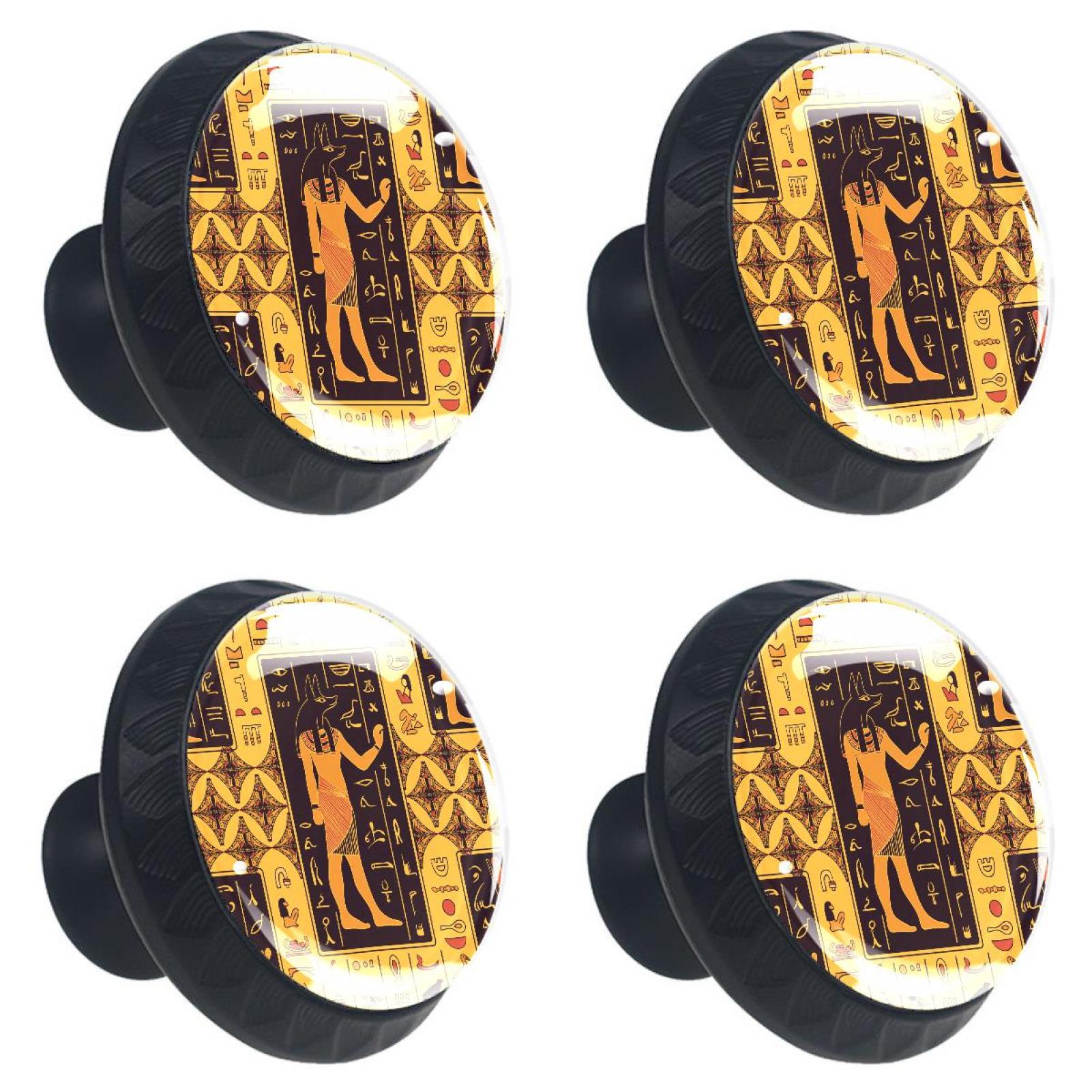 4 Pcs Ancient Egyptian Knobs for Kitchen Cupboard Dresser