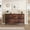 Rustic Brown, variant on Kelno 5 Drawer Dresser Fabric Chest of Drawers Storage Organizer Wood Top Surface for TV, Rustic Brown