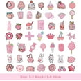 thumbnail image 2 of 50 Piezas Pegatinas Rosadas Decorativas TUNC de Vinilo Impermeables Kawaii para Scrapbooking, 2 of 5