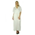 thumbnail image 2 of Bimba Women Cotton Long Kaftan With Pom Pom Tassels Maxi Caftan Beach Coverup, 2 of 5