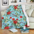 thumbnail image 1 of Summer Floral Pattern Print Design SF011 Fleece Blanket, 1 of 5