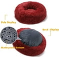 thumbnail image 2 of Xuet Cat Bed for Indoor Cats and Small Medium Dogs - Washable 20/24 Inches, Anti-Anxiety Round Fluffy Plush Faux Fur, Thick Bottom (Rainbow, Medium), 2 of 10