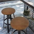 thumbnail image 2 of LEORX 1Pcs Stool Cushion Round Coffee Color Wood For Home Kitchen Comfortable Sitting, 2 of 8