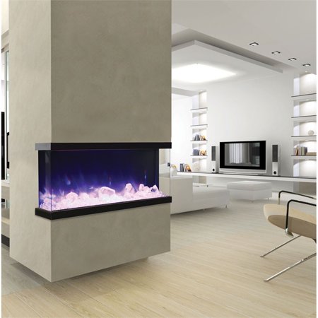 Tru View 50 3 Sided Glass Electric Fireplace Walmart Com