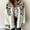 Beige, variant on Women's Fuzzy Sherpa Fleece Spliced Leopard Print Plaid Shirt Jacket Shacket Coat
