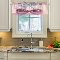 thumbnail image 3 of Pink Large Cherries Curtain Valances Window Treatment Rod Pocket Drape Valance 54" X 18" for Kitchen Living Room Bedroom, 3 of 6
