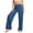 Navy, variant on Women Straight Leggings Bottoms Wide Leg Pants High Waist Stretchy Comfy No Front Seam Yoga Workout Sweatpants