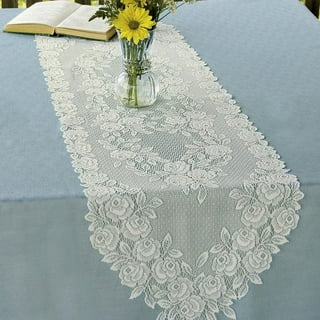 Heritage lace table 2025 runners white 19x50