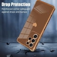thumbnail image 3 of Love Heart Plating Case for Samsung Galaxy S21 Ultra - Camera Protector, Soft TPU, Shockproof, Brown, 3 of 10