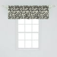 thumbnail image 2 of Ambesonne Alphabet Window Valance, Capital Letters Illustrated in a Grungy Form Brush Smudges in Monochrome, Curtain Valance for Kitchen Bedroom Decor with Rod Pocket, 54" X 18", Dark Grey Eggshell, 2 of 2