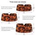 thumbnail image 2 of Foldable Car Windshield Sunshade UV Sun Visor Protector Blocks UV Rays Keeps Vehicle Cool 53x23.5 Inch Orange and Black Flames, 2 of 8