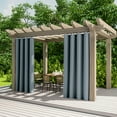 thumbnail image 3 of DONGPAI Outdoor Curtains for Patio Waterproof 52" x 84" Grommet Light Blocking Privacy Curtains Outside Curtains for Porch Gazebo Pergola, Grayish Blue, 1 Panel, 3 of 6