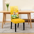 thumbnail image 6 of Hometravel Stretch Easter Bunny Chair Cover, Rabbit Print Seat Protector, Festive Table Chair Decoration for Dining Room, Home Holiday Party, 6 of 6
