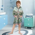 thumbnail image 5 of FORMRS Niños Bathrobe Unisex Hooded Robe Soft Plush Pajamas Sleepwear, Size 2-3T, Window Plants, 5 of 7