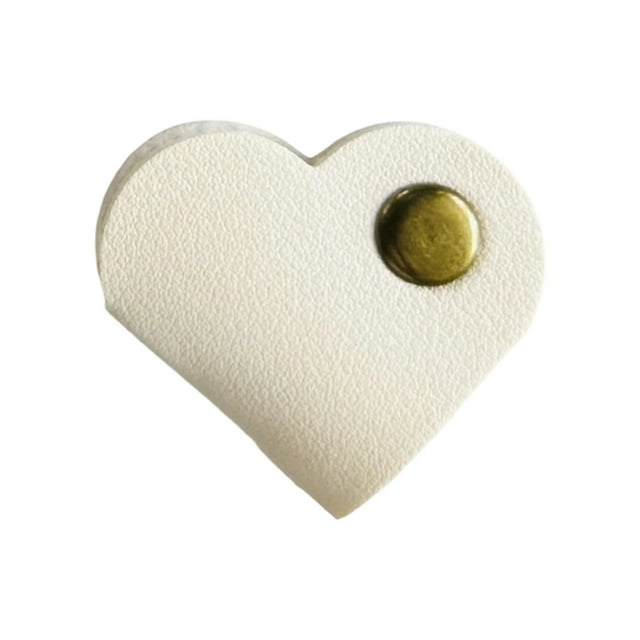 Heart Shaped Leather Cord Organizer,Portable Charging and USB Cable Protector for Tangle Free Storage