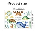 thumbnail image 3 of Under The Sea Whales Wall Decal Stickers, Ocean Turtle Fish Nursery Decoration, Neutral Marine Animal Toddler Kids Baby Boys Girls Room Decor, 3 of 8