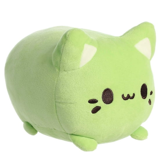 Aurora - Small Green Tasty Peach - 7" Green Tea Meowchi - Enchanting Stuffed Animal