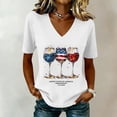 thumbnail image 4 of Womens Shirts Summer 250Th Anniversary Usa for Women 1776 2026 Patriotic American Flag V Neck T July 4Th Graphic Tee 250 Anniversary Usa Shirt Women White 3XL, 4 of 5