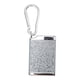 thumbnail image 1 of Cenicero portátil con llavero de aleación de aluminio, cenicero de bolsillo con diseño en relieve plateado., 1 of 14