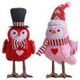thumbnail image 1 of 2pcs Light Up Valentines Day Bird Figurine Bird Statue Couple Bird Figurine Layered Tray Decor, 1 of 2