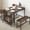Rustic Brown, variant on Dining Table Set for 4,3 Piece Dining Room Table Set with Wine Rack & Storage Shelf for for Small Space,Apartment