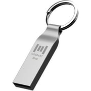 MOSDART 32GB USB 2.0 Flash Drive FAT32 Metal Thumb Drive with Keychain 32 GB Waterproof Jump Drive 32G Memory Stick