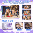 thumbnail image 6 of AWANFI Instant Print Camera for Kids, with Printing Paper 2.4" HD 1080P Digital Video Instant Camera for Boys & Girls Age 3-12 Birthday Gifts - Purple, 6 of 9