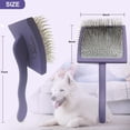 thumbnail image 4 of Slicker Ergonomic Wooden-Handle Long-Pin Brush for Poodles, Goldendoodles & Other Long-Haired Dogs (purple), 4 of 6