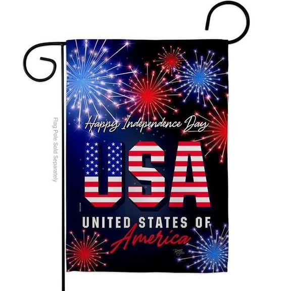 Ornament Collection G190112-BO 13 x 18.5 in. Freedom USA Americana Fourth of July Double-Sided Vertical House Decoration Banner Garden Flag - Yard Gift