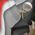 thumbnail image 5 of Sheer Curtains 96 Inches Long, Modern Geometric Abstract Aesthetics Cream Light Filtering Window Curtains for Living Room, Red Black Ombre Rod Pocket Voile Sheer Curtain Drapes, 52"W x 96"L, 2 Panels, 5 of 9