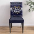 thumbnail image 5 of Chair Covers for Dining Room Set of 8,Blue Merry Christmas Elk Snow Stretch Seat Protector Removable Washable Chairs Slipcovers for Kitchen Banquet Wedding Hotel,Winter Plants Shiny Stars, 5 of 6