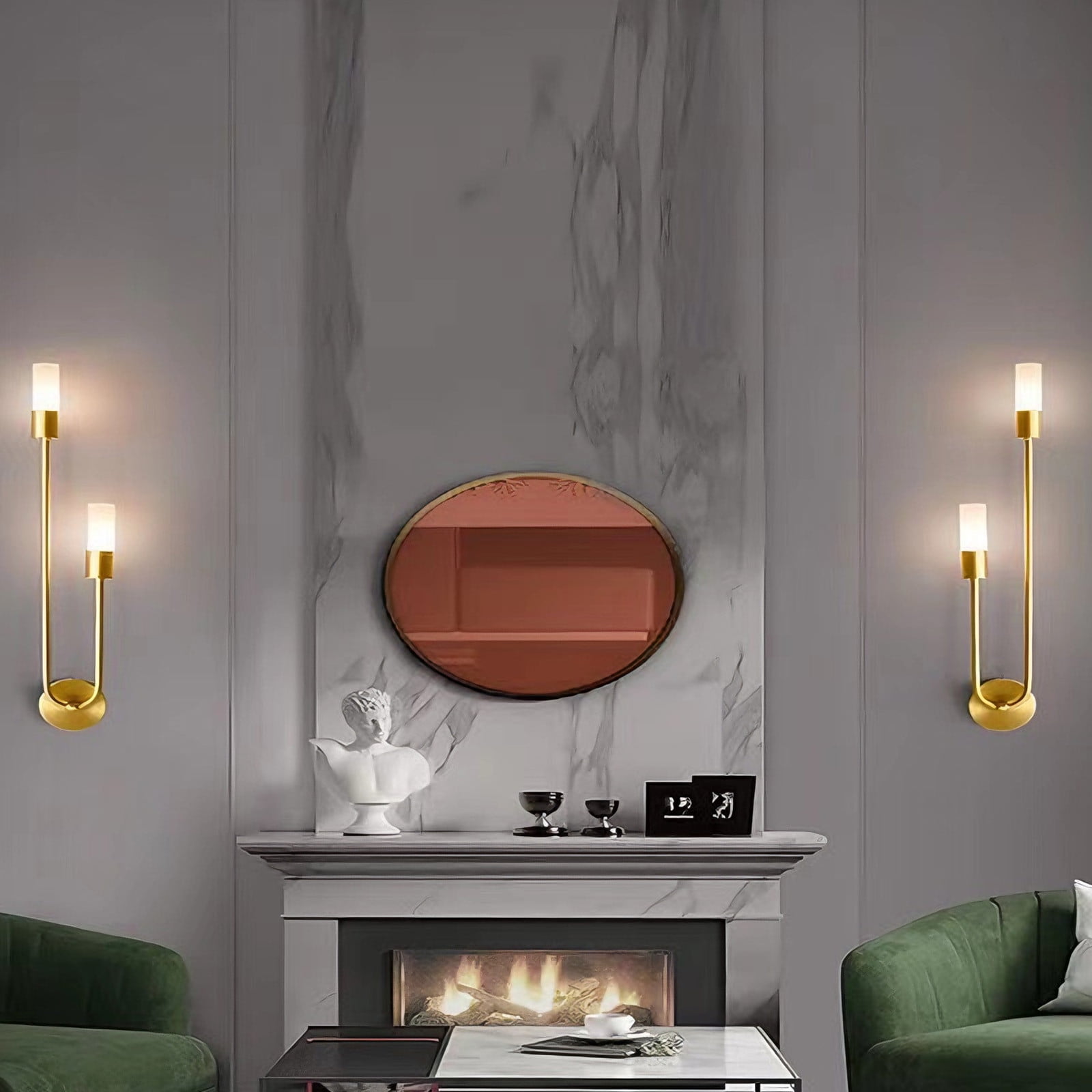 DZQMTKX Modern Wall Sconce, Hardwired LED Wall Light Fixture, Up Down Lighting for Bedroom Living Room Corridor, Warm Glow