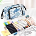 thumbnail image 5 of Nylon Fish Mouth Pencil Case with Large Capacity Zipper Pencil Pouch Sea Turtles and Coral Reefs Pencil Bag Organizers, 5 of 7