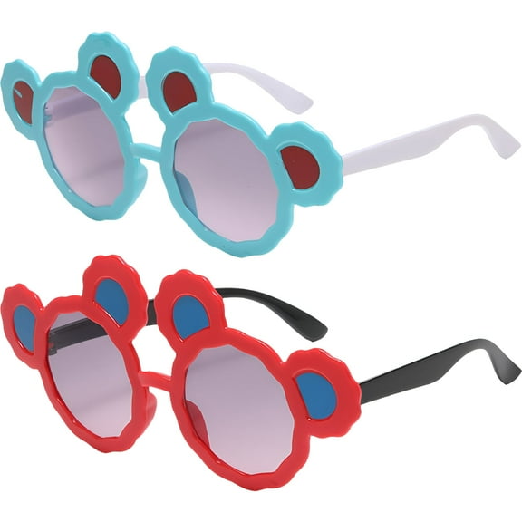 GJX 2Pcs Baby Sunglasses,Koala Shape Design Toddler Sunglasses Age 2-4,Fun and Practical Infant Sunglasses,Style1