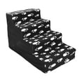 thumbnail image 1 of Portable Dog Stairs Ladder Ramp Warm Cover Non Slip Detachable Climbing Washable Black Footprint, 1 of 10