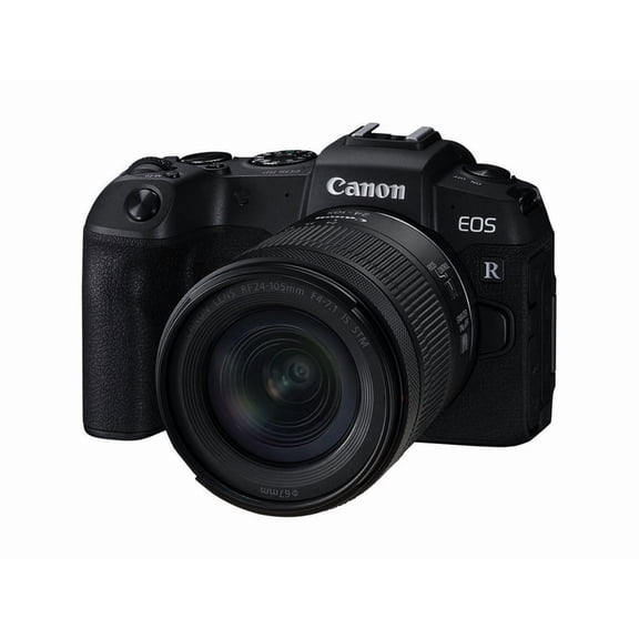 Restored Canon EOS RP Full-Frame Mirrorless Camera with RF 24-105mm f/4-7.1 IS STM Lens, 26.2MP CMOS Sensor, 4K Video, Wi-Fi, Bluetooth, International version, Black