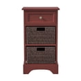 thumbnail image 4 of Bedroom Storage End Table with 1 Drawers and 2 Baskets, Side Tables Living Room - Multicolor, 4 of 8