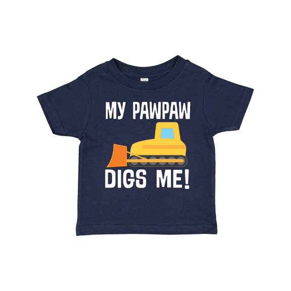 Inktastic My Pawpaw Loves Me Grandson Construction Truck Boys Toddler T-Shirt