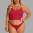thumbnail image 6 of Xdegoge Camisole Tops for Women Halter V Neck Sleeveless Casual Everyday Wear Slim Fit Solid Ribbed Knit Stretchy Lightweight Spring Summer Crop Tops, 6 of 6