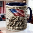 thumbnail image 3 of 250 Years of Freedom Coffee Mug, Ceramic, 12oz, 3D Effect, Personalized Name Option, Microwave/Dishwasher Safe, 3 of 4