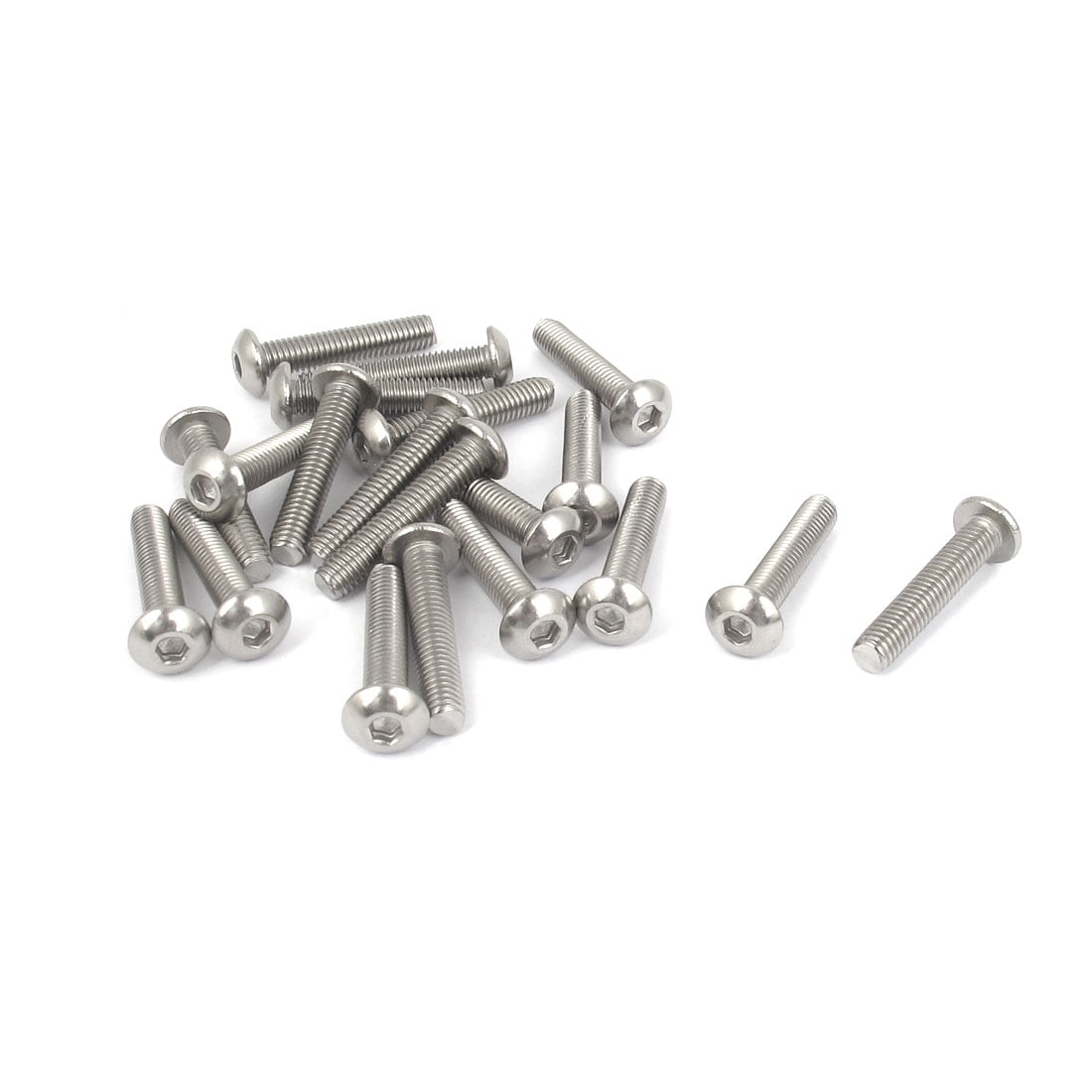 M5x25mm 304 Stainless Steel Hex Socket Countersunk Round Head Screw