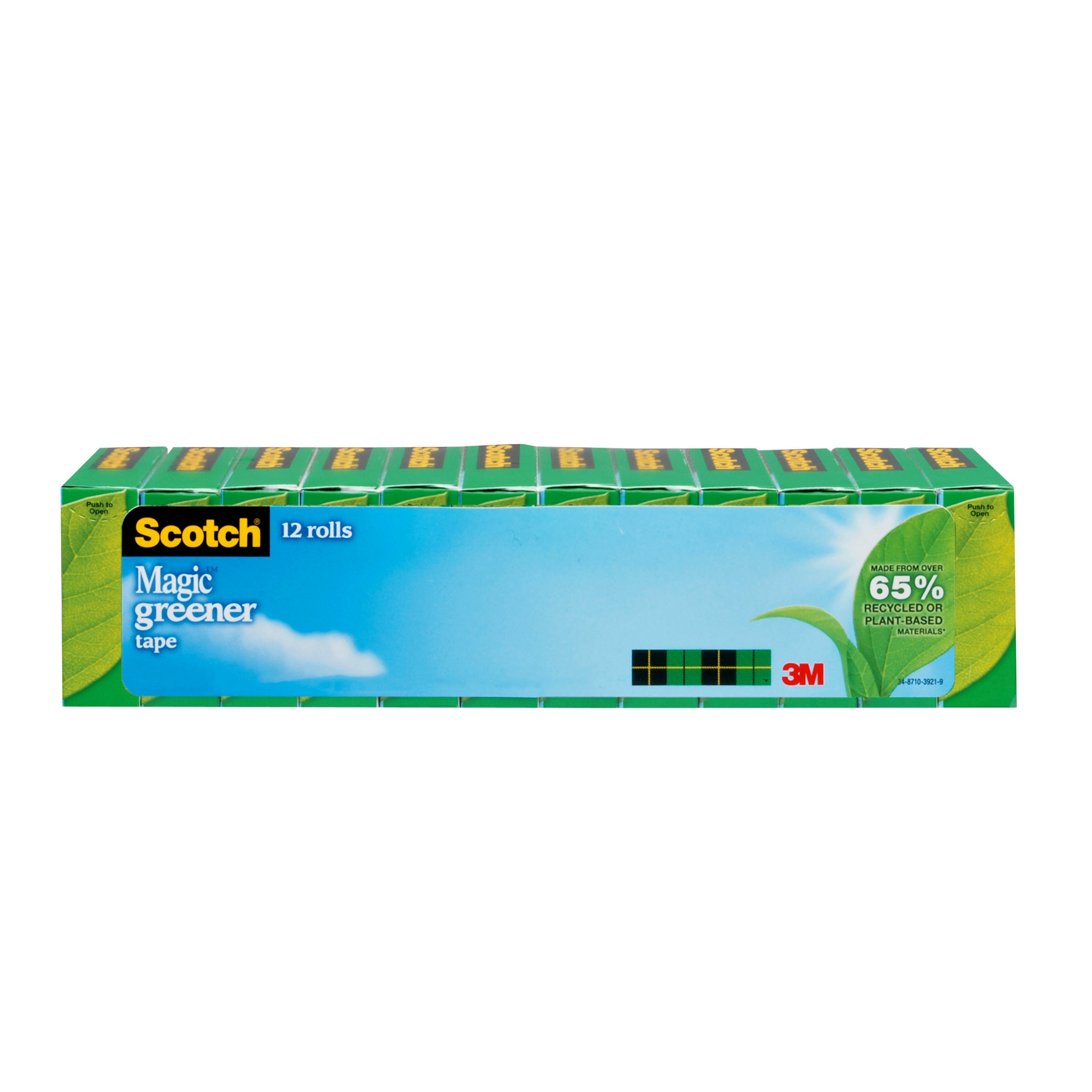 Scotch Magic Greener Tape Refills, 3/4 in. x 900 in., 12 Boxes/Pack