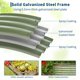 thumbnail image 5 of QinaQin Cama de cultivo galvanizada de 4x2x1 pies con base abierta y borde de goma, jardinera ovalada para flores, hierbas y vegetales, armado fácil, 5 of 7