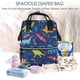 thumbnail image 5 of Disketp Dinosaurs Mochila de Pañales de Gran Capacidad con Múltiples Bolsillos, Mochila de Viaje Multifuncional para Bebé, Unisex, Moderna y Resistente, 5 of 6