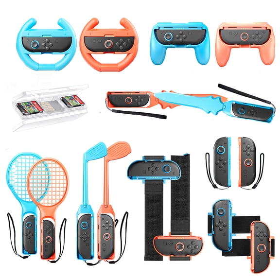 Nintendo Switch 2 Sports Accessories,18 in 1 Switch 2 Sports Accessories Bundle for Nintendo Switch 2 Sports,Family Accessories Kit Compatible with Switch 2 Sports Games